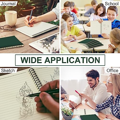 Image of Yahenda 108 Pcs Spiral Notebooks,1 Subject,Wide Ruled, Deep Green