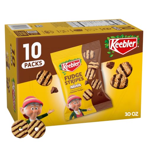 Keebler Fudge Stripes Cookies Minis, with Keebler Fudge, Original, 10 Ct