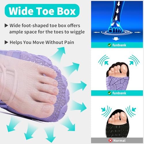 Image of Barefoot Shoes Women Men Minimalist Zero Drop Wide Toe Box Water Shoes Hiking Barefoot Footwear Unisex Sneakers for Workout Cross-Trainer Walking Running Camping Grounding Beach Weightlifting Sport