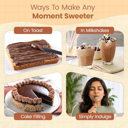 Image of Sweetmate Hazelnut Chocolate Spread - 300g | Sweetened with Jaggery | Chocolate Spread for Kids and Adults | Healthy Snack with No Preservatives and Palm Oil | Nutty & Creamy Choco Spread
