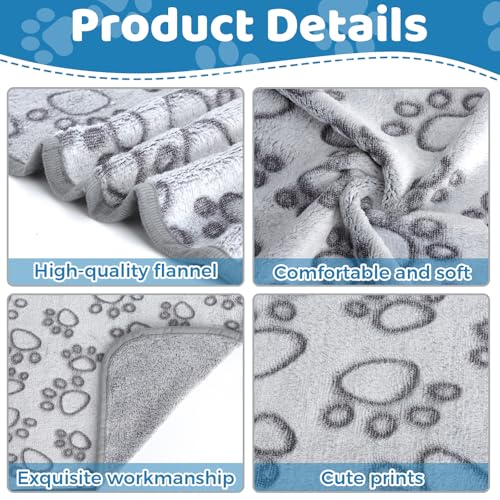 XRVRILE 5 Kuscheldecke Katzendecke für Hunde und Katzen, Flauschige Haustierdecke 40x60 cm, Waschbar, Graue Dog Blanket für Sofa, Hundedecke für Kleine Hunde Haustiere Unterwegs