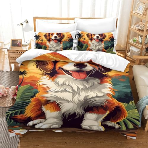 Parure de lit microfibre douce 140x200 avec fermeture éclair pratique - 2