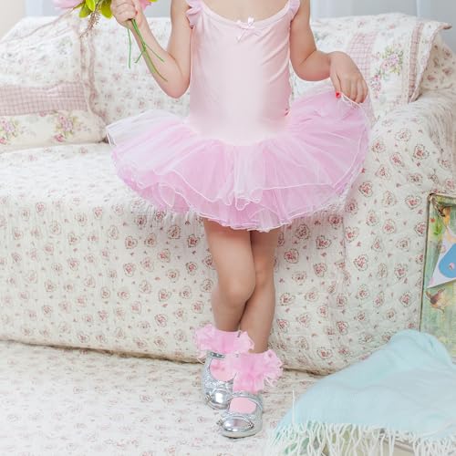 choyaxo 3 Pairs Girls Ruffle Socks Frilly Socks Big Ruffle for Toddler Girls 7