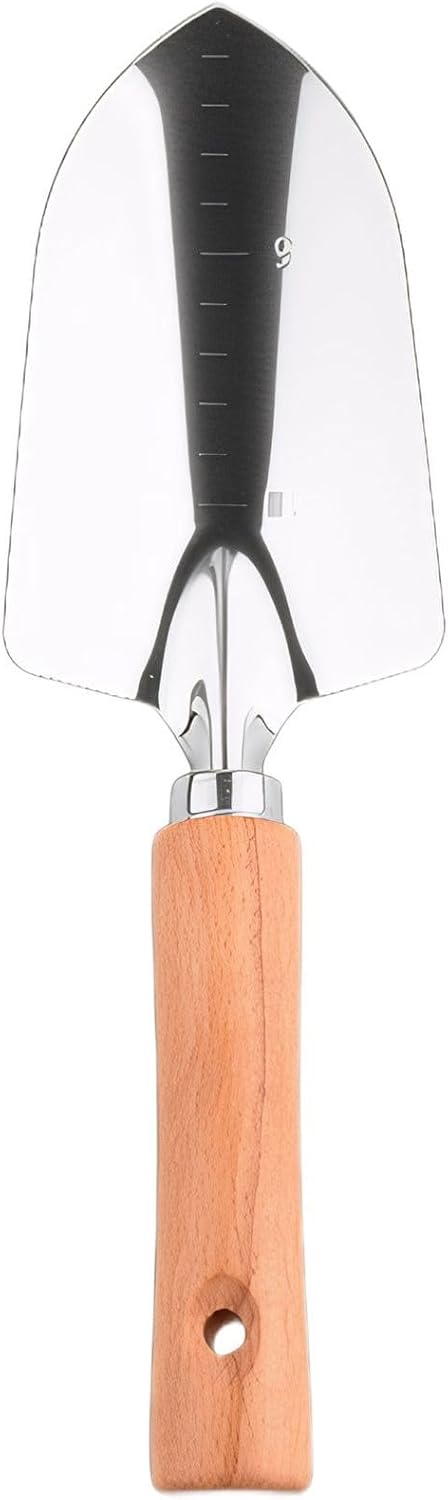 Garden Tool Set with Wooden Handles, Stainless Steel Gardening Tools for Soil Loosening, and Transplanting 28x8.5 cm Garden wide shovel - Image 1 of 7