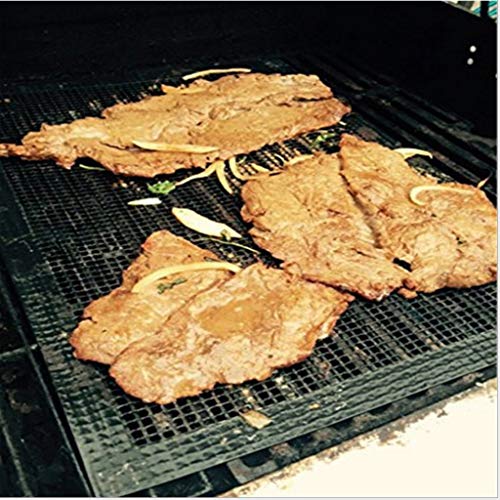 Tapete para churrasqueira homozy de malha, antiaderente, fácil de limpar, tapete para assar, grelhar