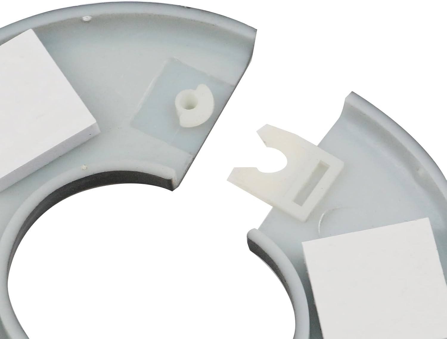 2 Pcs Wall Split Flange, ABS Round Self-Adhesive Escutcheon Plate Buckles Design for 1.3"/33mm,Black