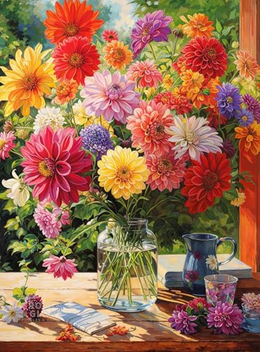 Cross & Glory - Rainbow Dahlia Delight - 1000 Piece
