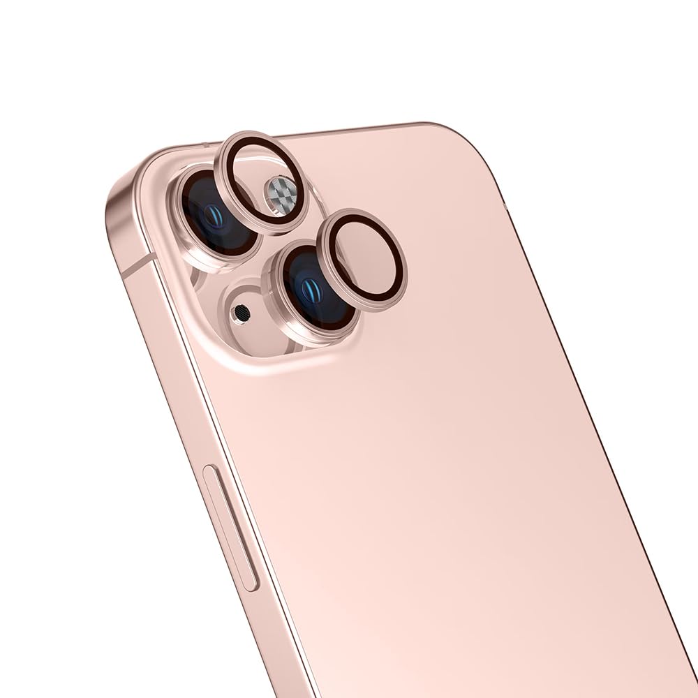 Zore Apple ile uyumlu iPhone 13 Mikro Kamera Lens Koruyucu Rose Gold