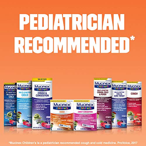 Mucinex Children's Chest Congestion Expectorant And Cough Suppressant Mini-Melts, Orange (Packaging May Vary) (Pack Of 3) #TOP3