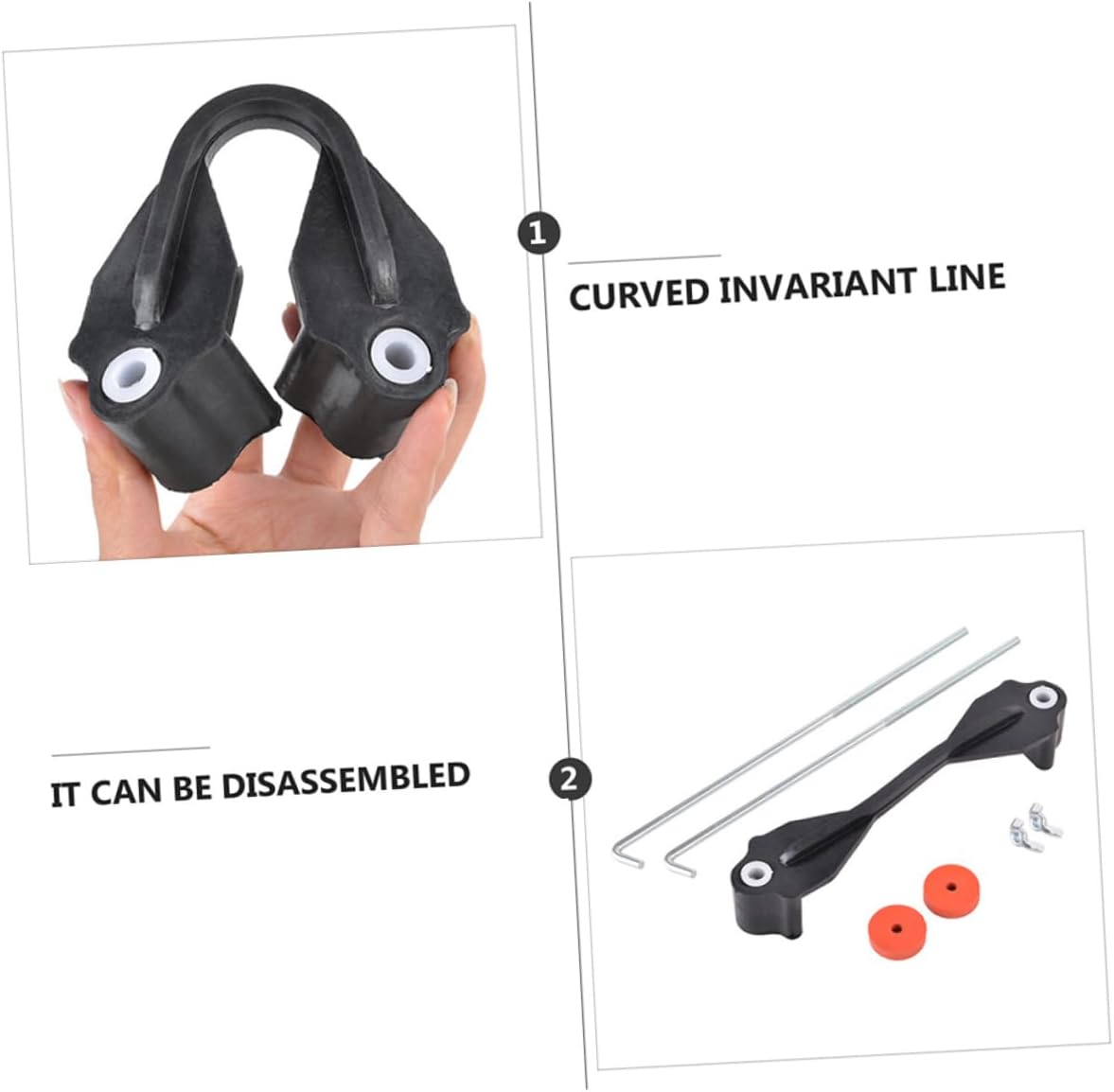 STOBAZA 2sets Car Battery Hold Down Brackets Battery Tie Down Bracket Resilient Rubber Mounts