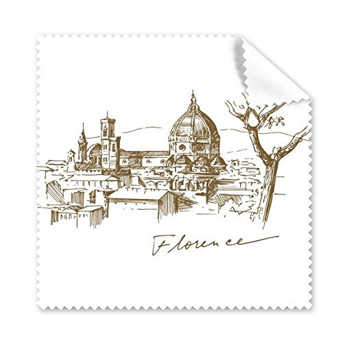 Chiffon de nettoyage pour lunettes motif cathédrale de Florence lot de 5 essuie-écrans en tissu