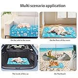 Tutamaz Kühlmatte für Hunde,rutschfeste Katzen Kühlmatte Bett Kühlkissen Hund,100 * 70cm, Hundedecke Kühl Kühlende Hundematte für Zuhause Unterwegs oder im Auto