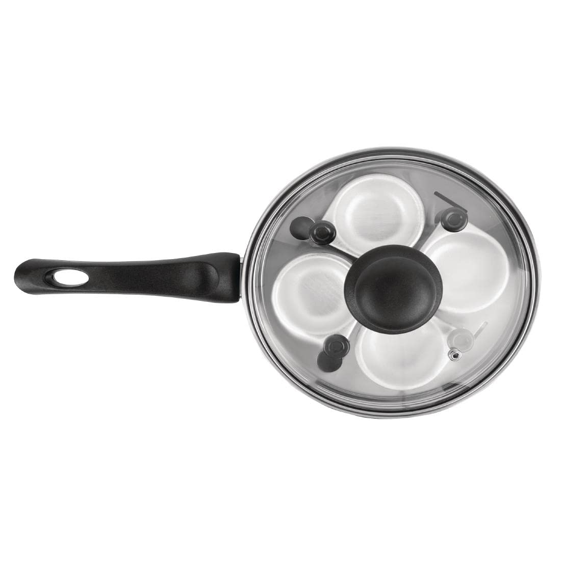 Vogue K891 escalfador de huevos, capacidad para hasta 4 huevos, 20 cm de diámetro