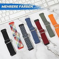 Vodtian Geflochtenes Armband Kompatibel mit Fitbit Versa 4/Versa 3/Sense 2/Sense Armband für Damen Herren, Elastisch Verstellbar Nylon Solo Loop Uhrenarmband für Fitbit Versa 4/Versa 3/Sense 2/Sense – Ansicht 5
