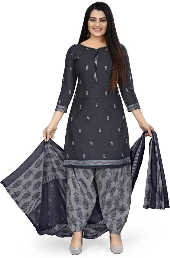 Panjabi pour femme costume Patiyala Salwar traditionnel en crêpe avec dupatta
