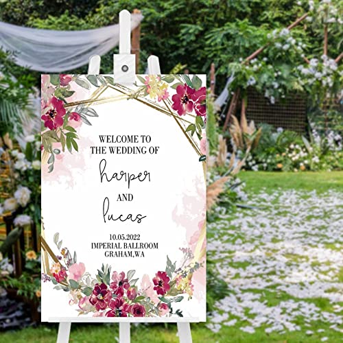 Panneau de bienvenue mariage pour cérémonie laïque et décor champêtre chic - 2