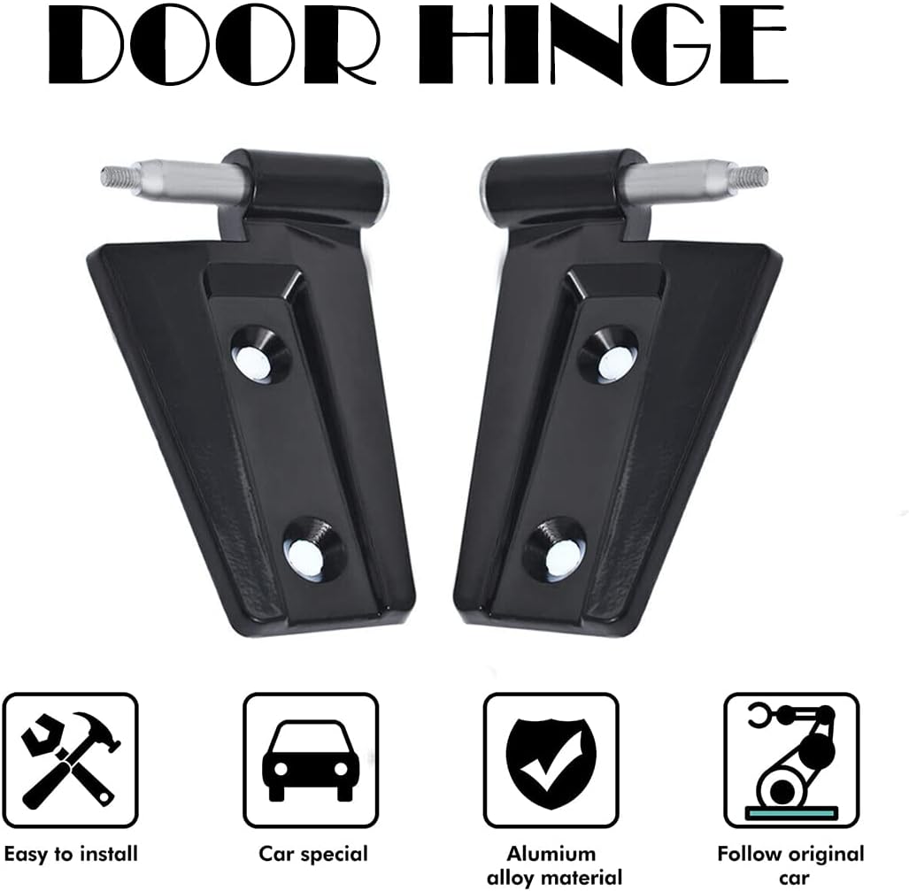 for Jeep Door Hinges Wrangler JK Outer Door Hinge Kit 2007-2018 Jeep Wrangler JK & JKU Unlimited Accessories (8 Pcs w/ 16 Pcs Screws)