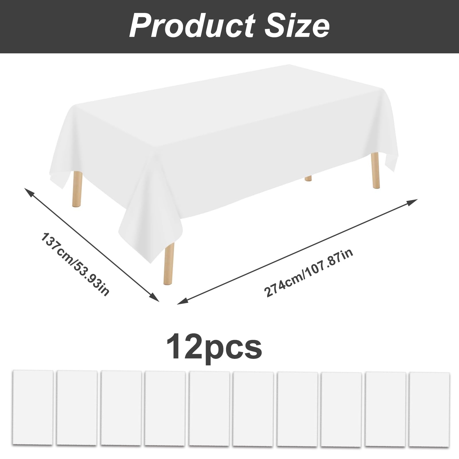 FULDGAENR Einweg-Tischdecken Aus Kunststoff, Salbeigrün, 137x274 Cm – 3 Stück Für Partys & Events
