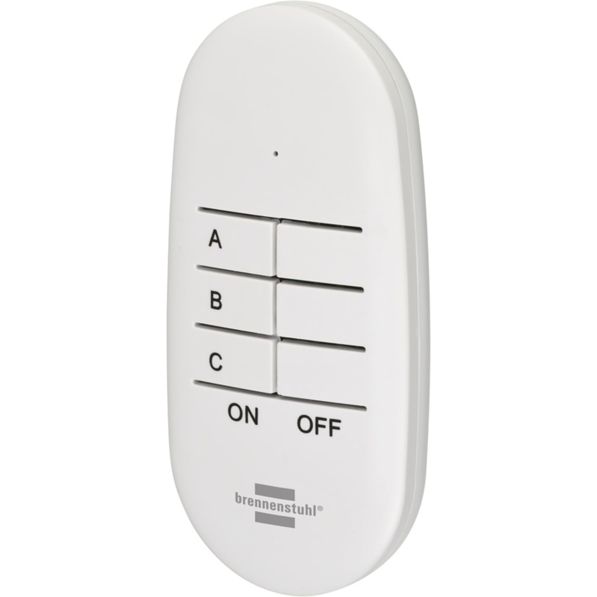 Brennenstuhl Comfort-Line zestaw gniazd radiowych Mini 3 + 1, zestaw 3-częściowy, z nadajnikiem ręcznym i podwyższoną ochroną przed dotykiem, kolor biały