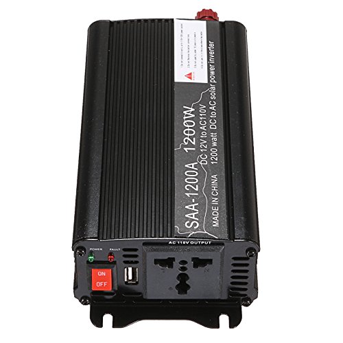 1200W 12V Dc Bis 110V Ac Solar Stromwandler Modifizierter Sinus Konverter - Silber