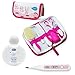 Nuvita Pflege-Set für Neugeborene // Girl // Bürste Echter Wolle // inkl. Tasche & CHICCO Digital Peadric Thermometer & CHICCO Baby´s Smell Duftwasser