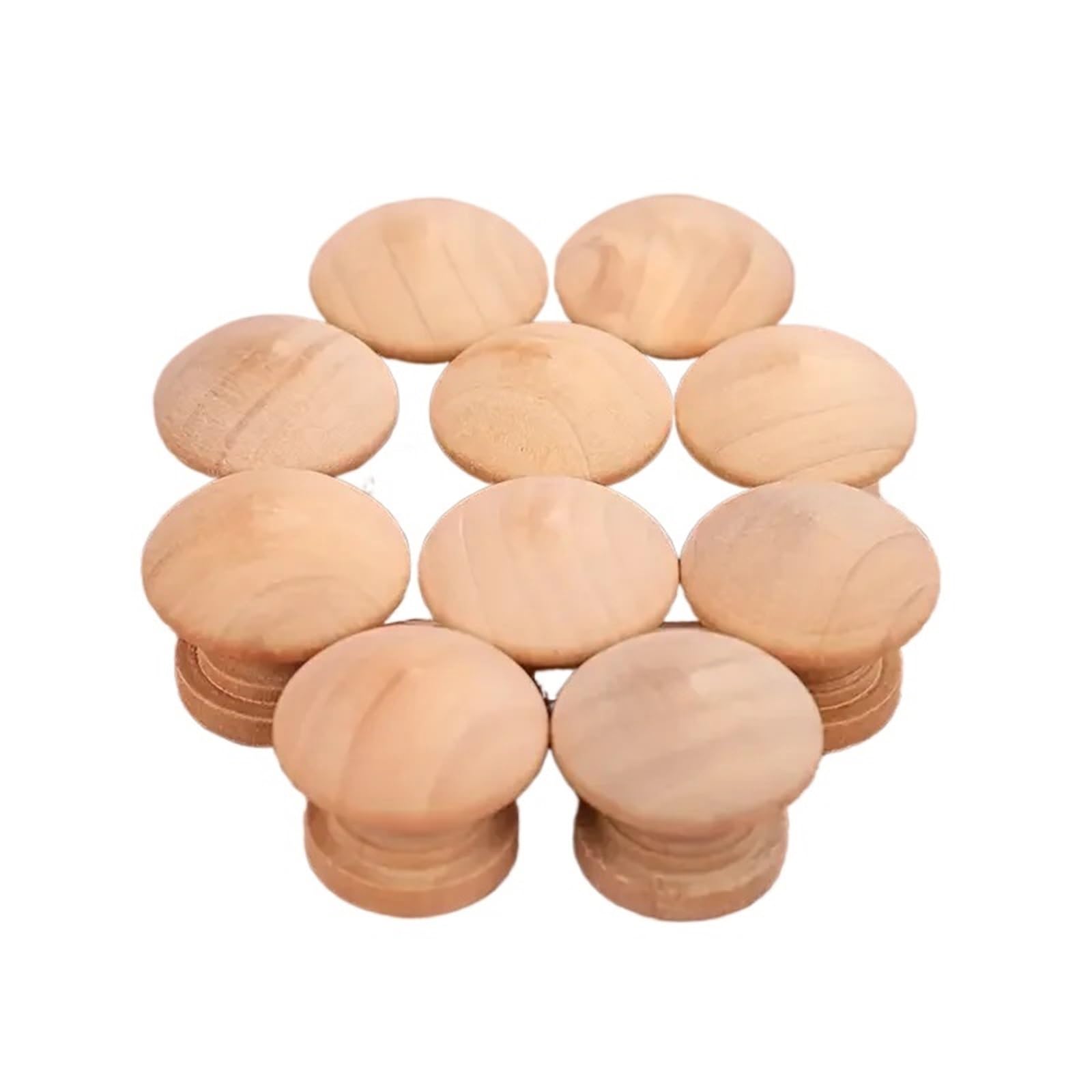 SNGUOQ 10pcs Handles 2.4X2CM Wooden Cabinet Drawer Wardrobe Knobs Pull Handle for Cabinet Drawer Shoes