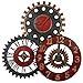 Uttermost 6762 Rusty Movements - 35.25" Wall Clock, Rustic Red/Antiqued Gold/Aged Black Finish