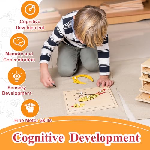 Image of Montessori Bird Anatomy Puzzle, Wooden Body Parts Learning Toy, Preschool Science Puzzle for Kids Ages 3-6, Classroom & Homeschool, Baltic Birch