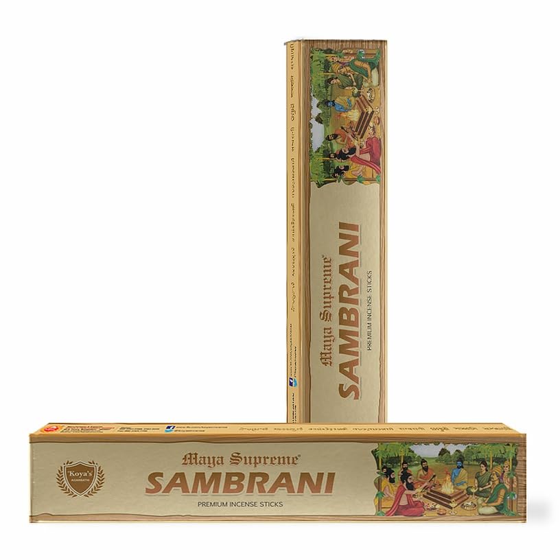 Koya’s Agarbathi Maya Supreme Sambrani Incense Sticks for Guest Shop Pooja Home Fragrances, Positive Energy & Yoga Meditation Relaxation|Burns 40-50 Minutes (Pack of 12)-image-40