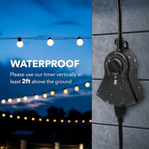 image for BN-LINK Dusk to Dawn Light Sensor Timer,Outdoor Light Timer Waterproof