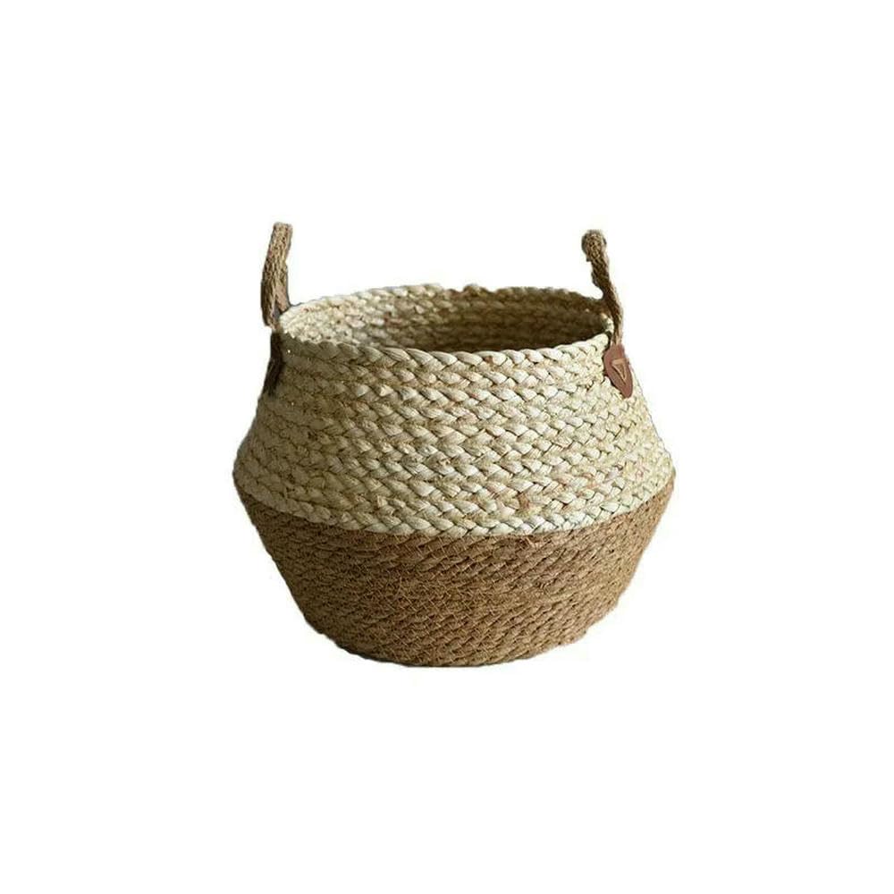 Bambú Cestas de almacenamiento Cestas de mimbre cesta planta estilo nórdico Jardín maceta cesta contenedor juguetes titulares