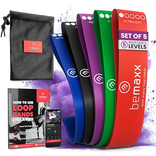 Fitnessband Set - Latex/Stoff Loop Resistance Widerstandsbänder +...