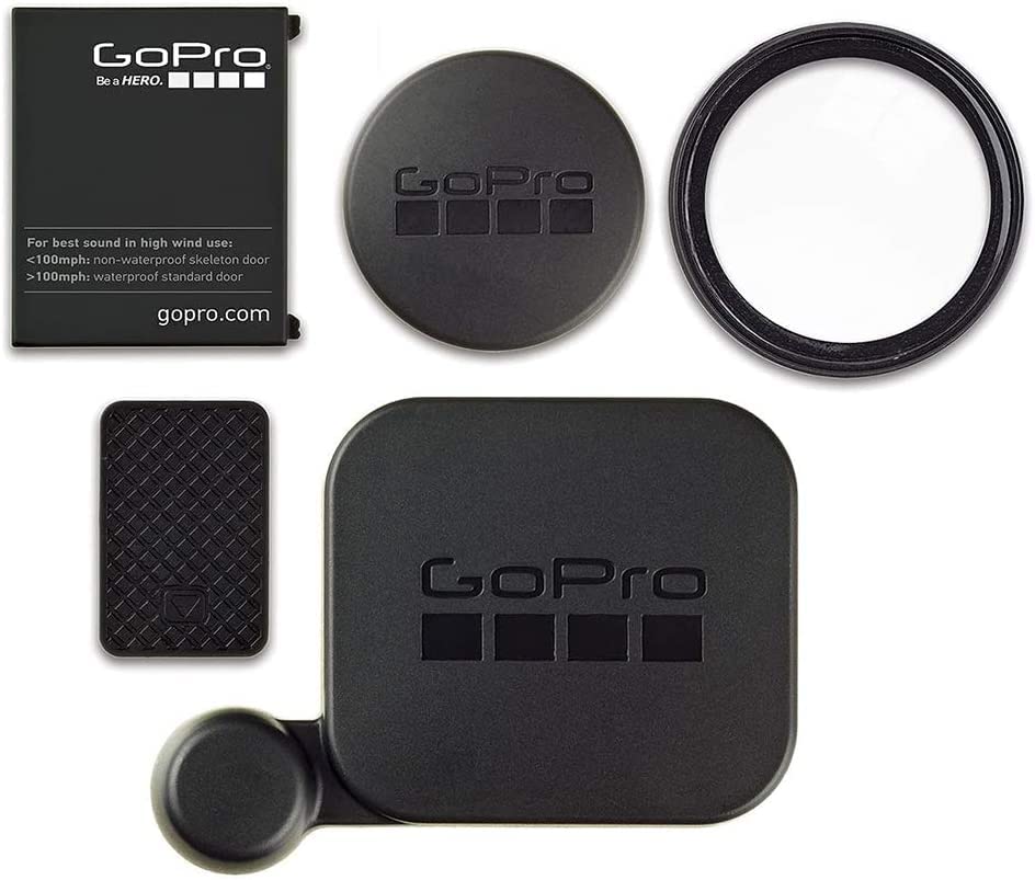 GoPro Original ALCAK-302 Bundle Set Protective Lens / Camera Body Lens and Housing Lens Caps Covers / Battery and Side Doors for Hero 3+ / Hero 3 Plus Camera - Black