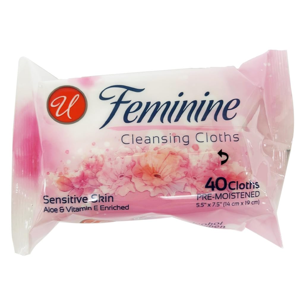160 Sensitive Daily Gentle Feminine Wipes Cloths Soft Cleansing Removes Odor 4pk Women's Refreshing Wet Cloth Cleaning Fresh Clean Light Fragrance Scent Cleanser Towel Travel Cleaner Hygiene Odor