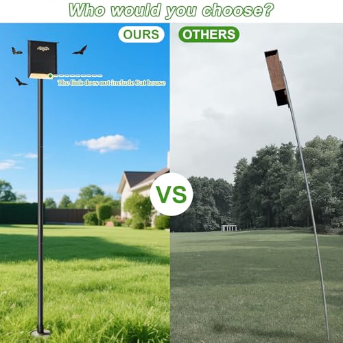 Elfmuyapole 15ft Bat House Pole, 1.9in Diameter Heavy-Duty Galvanized Steel Outdoor Purple Martin Bird House Pole with Ground Socket, Including Bat House Installation Bracket, Black by Elfmuyapole - Image 7