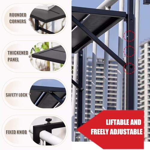 Mesa plegable de balcón para barandillas de apartamentos y terrazas pequeñas 8