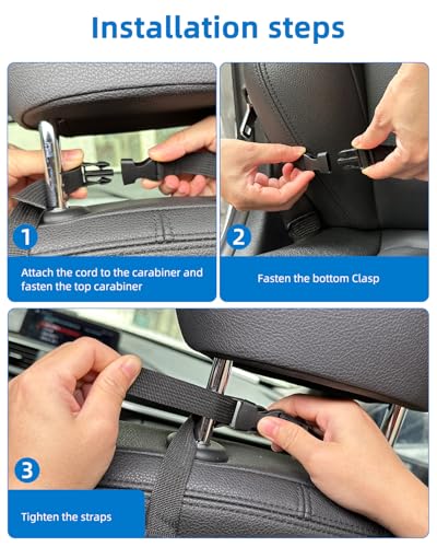 Goxiry Sitzschutz Auto Rückenlehne, 2 Stück Rückenlehnenschutz Auto Kinder, 420D Oxford Schutz Rücksitzschoner Anti-Schmutzig, Anti Kick und Verschleißfest(Schwarz)