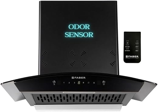 Faber Fully Automatic Autoclean Smart Chimney with Odour Sensor 60cm| Remote Control|1350 m3/hr Filterless|12 Yrs Warranty