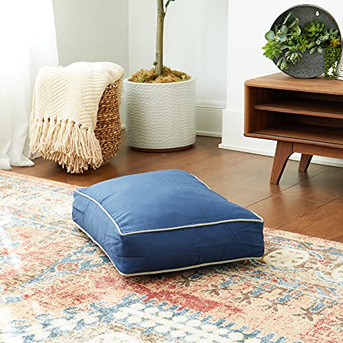 Charlie Rectangle Indoor/Outdoor Pillow Style Dog Bed, Navy, Extra Small (18" x 24") - Image 4