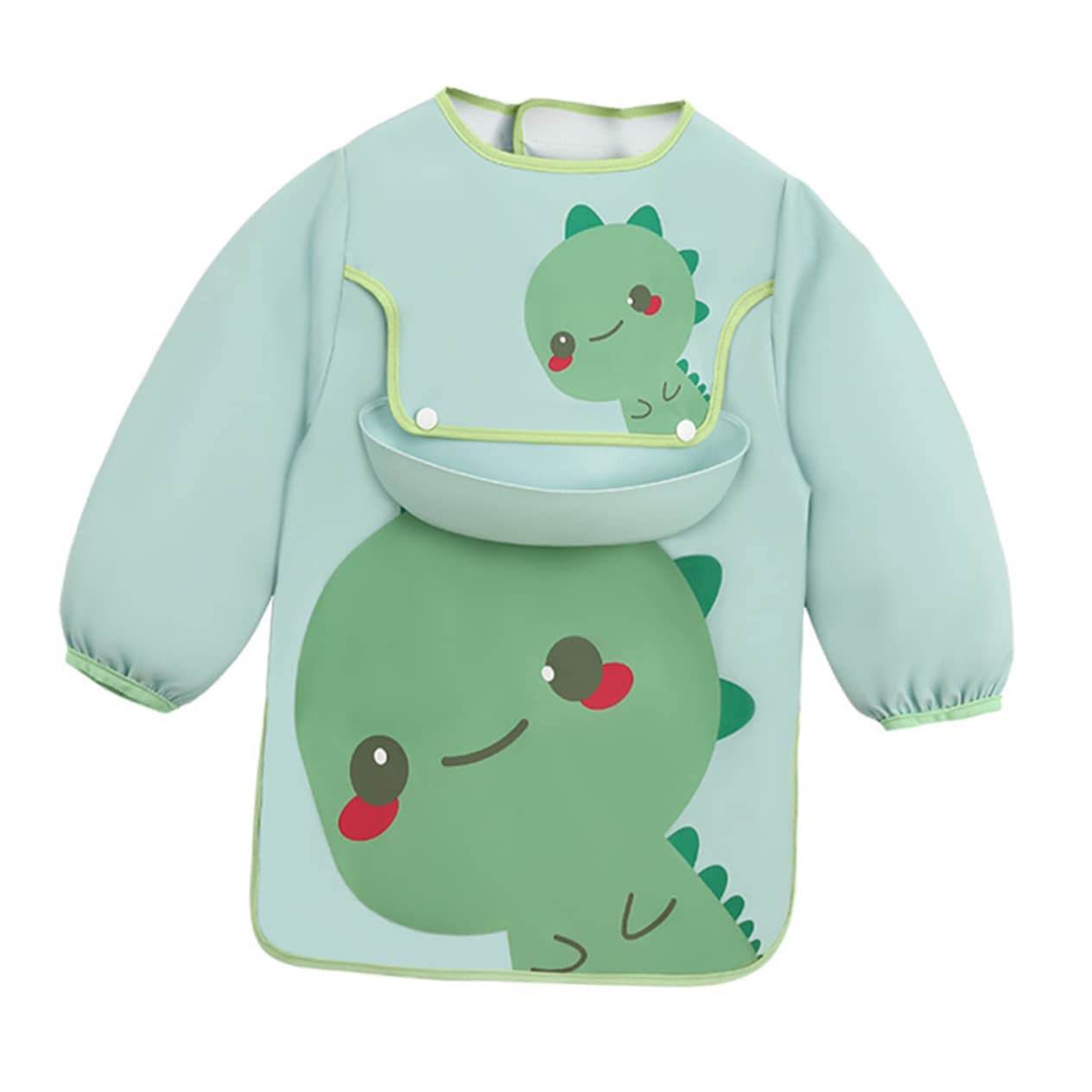 UPKOCH 3pièces Bavoir Garçon Fille Étanche Avec Manches Smock Cartoon Pratique Pour Nourriture Et Jeux Vêtements Facile à Nettoyer