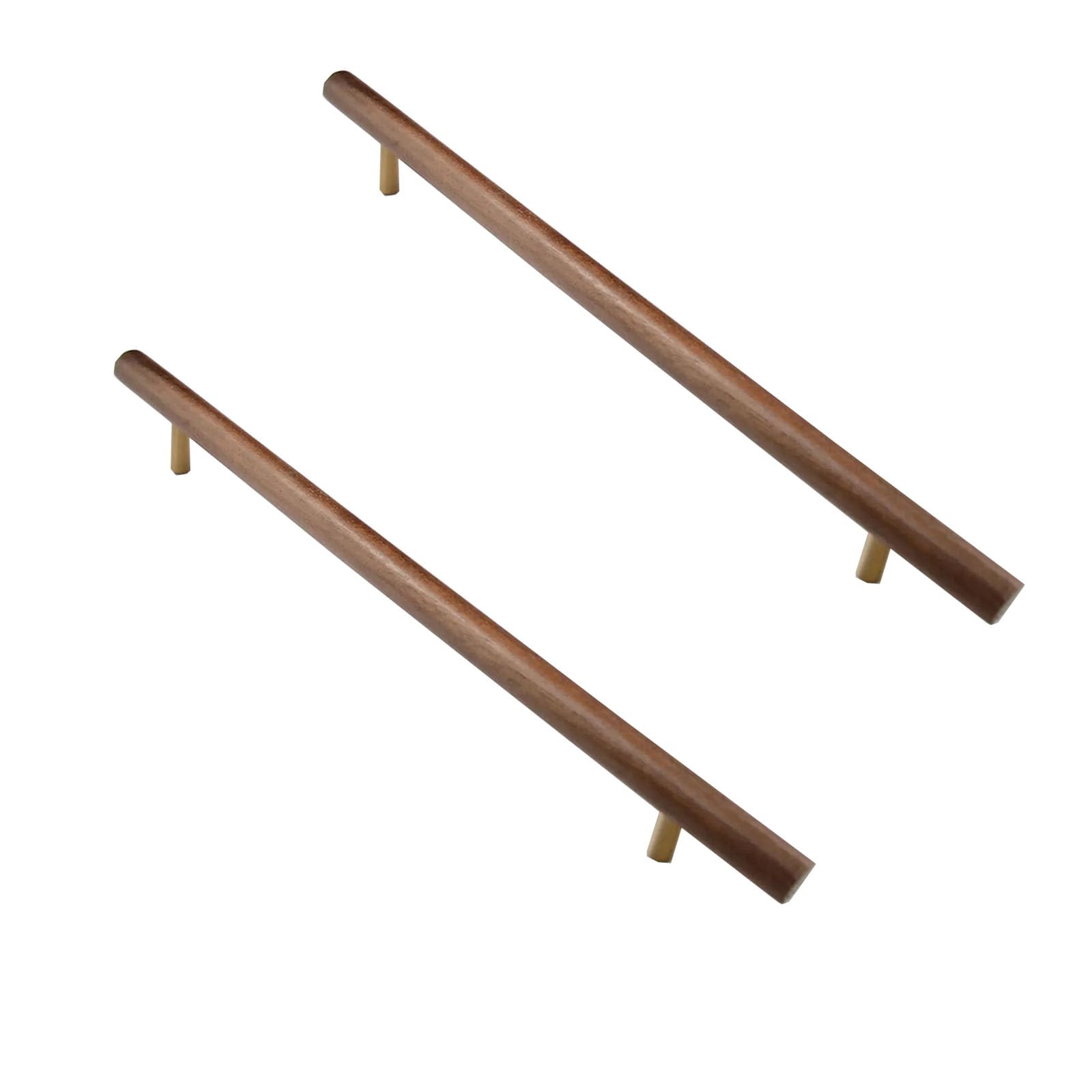 ACESOME 2Pack Kitchen Door Handles, Walnut Wood Cabinet Handles, Wood Cabinets Drawer Knobs Pull Hardware Drawer Appliance Pulls for Kitchen Dresser Furniture (160mm)