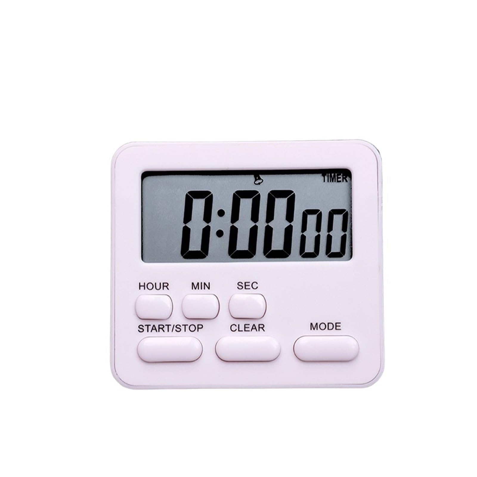 Student Timer Reminder Multi-function Kitchen Time Manager Baking Timing Cooking Reliable Efficient(White)
