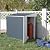 Outsunny 4' x 8' Steel Garden Storage Shed Lean to Shed Outdoor Metal Tool House with Lockable Door and 2 Air Vents for Backyard, Patio, Lawn