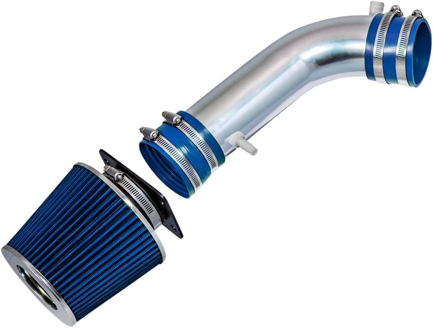RSG CHROME PIPE with BLUE Short Ram Intake Kit with Filter Compatible For 92-95 SC300 / GS300 3.0L I6