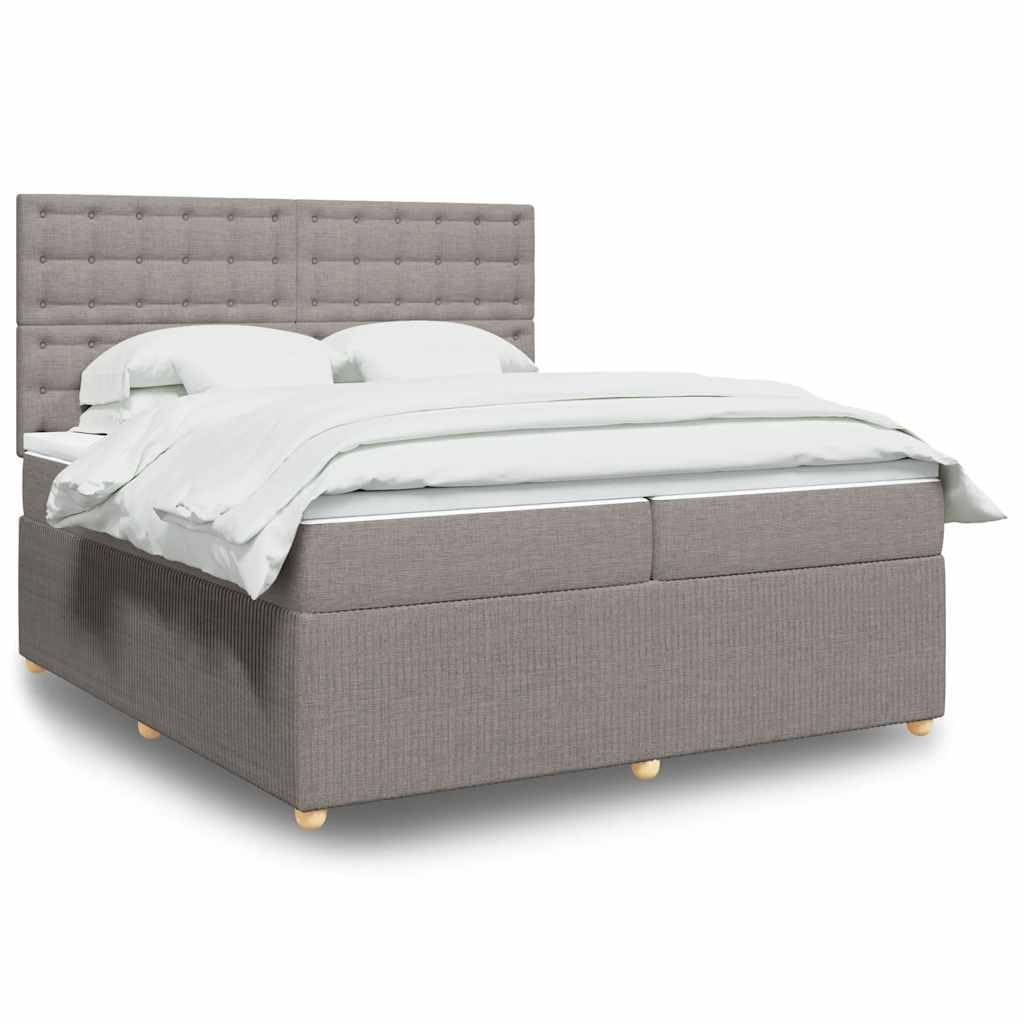 Hothingwell Boxspring Taupe Bed 200x200 cm Tekstylia