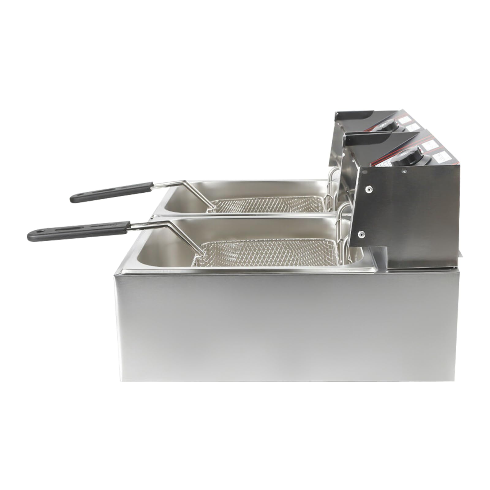 5000W Doppel-Kaltzonen-Fritteuse – 2x6L Edelstahl, 60-200°C, Für Profi-Küchen, Restaurants & Catering 220V Fritteuse