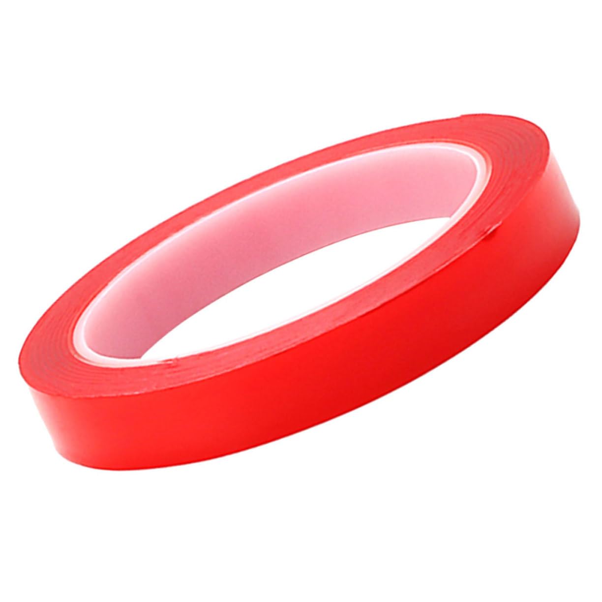 jojofuny 5 nastri a doppio lato pesante nastro biadesivo per tende nastro resistente Stesso nastro a doppio lato adesivo senza tracce acido acrilico rosso