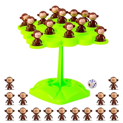 Jeu D'empilage d'arbre D'équilibre De Singe pour Kids,Jeu Société Bureau Interactif Parent-Enfant, Jouet Éducatif D'entraînement À Concentration Et À...