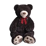 HollyHOME Teddy Bear Plush Giant Teddy Bears Stuffed Animals Teddy Bear Love Big Footprints 5 Feet Chocolate