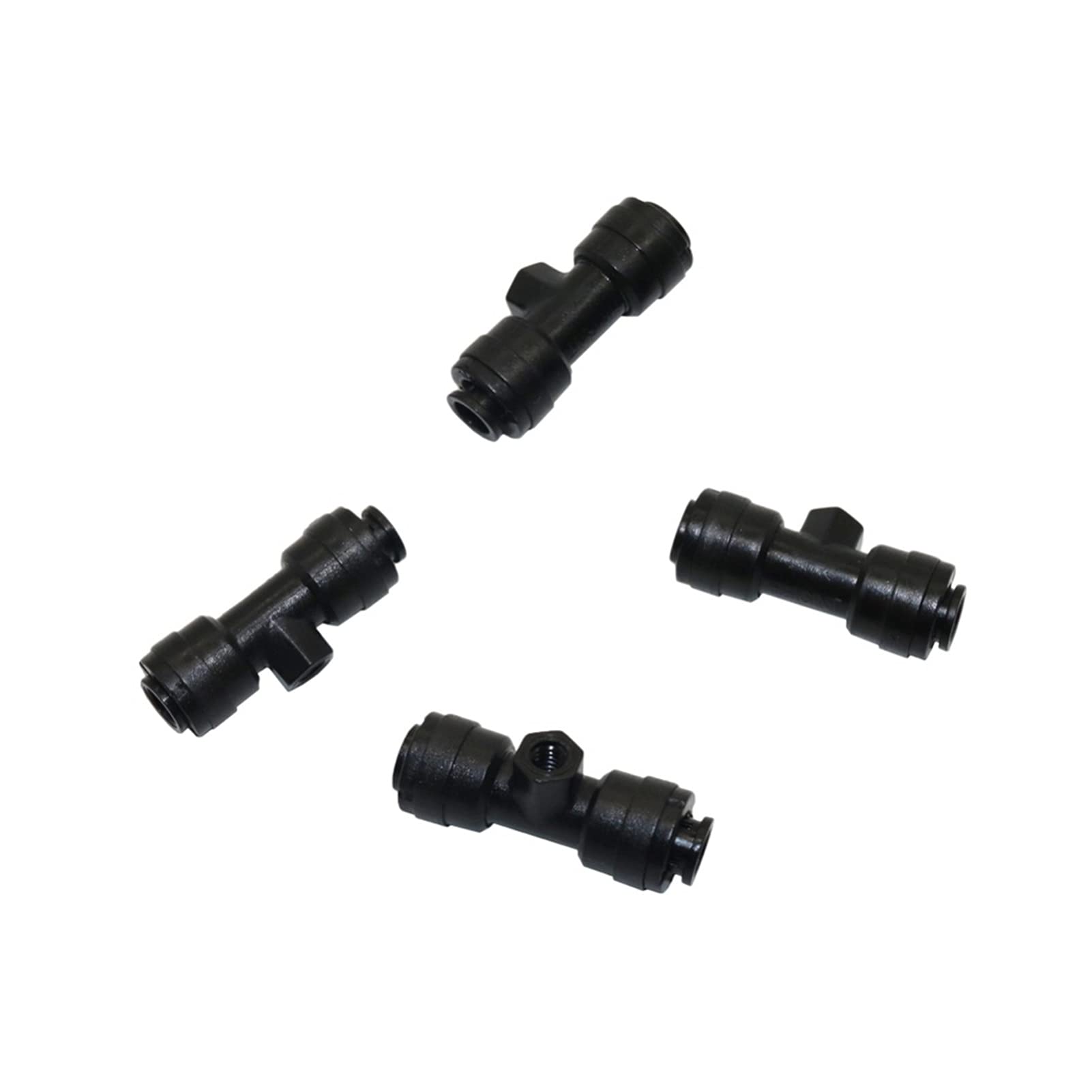 Kit de conectores conjuntos de manguera 1/4 de pulgada a 3/16 pulgadas Cerradura de deslizamiento de hilo interno Conexión rápida TEE 6mm Acoplamiento neumático Accesorios para pulverizador de 100 pie